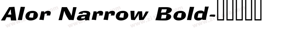 Alor Narrow Bold字体转换